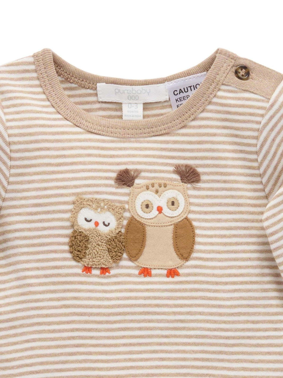 Purebaby Brown Longsleeve Bodysuit & Legging Set