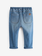 Blue Black Denim Loose Fit Supersoft Pull-On Jeans With Stretch 2 Pack (3mths-7yrs)