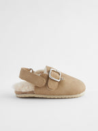 Neutral Faux Fur Lined Baby Clogs (0-18mths)