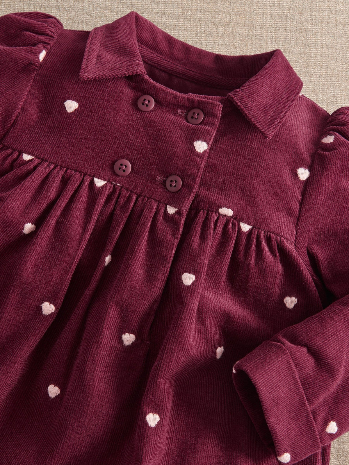 Mamas & Papas Red Embroidered Double Breasted Dress