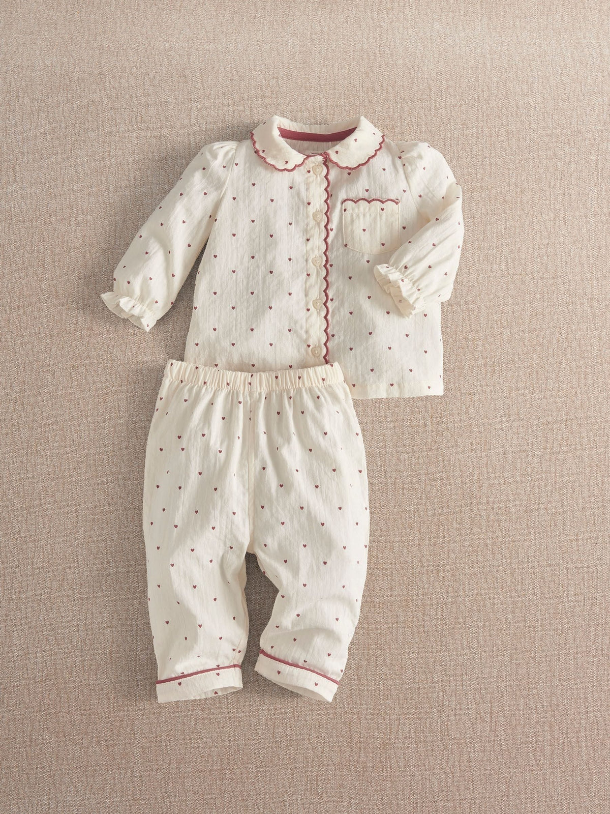 Mamas & Papas Red Collared Gingham Pyjamas