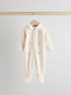 Neutral Collar Baby Sleepsuits 3 Pack (0-2yrs)