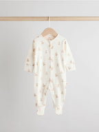Neutral Collar Baby Sleepsuits 3 Pack (0-2yrs)