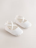 White Bow Occassion Shoes (0-24mths)