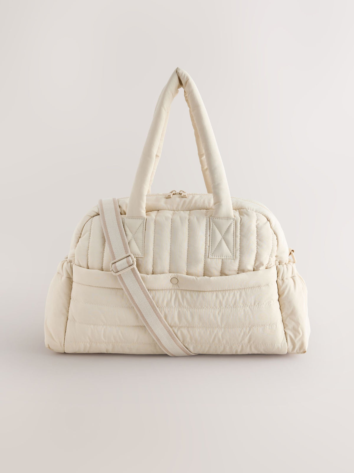 Cream Quilted Baby Changing Bag