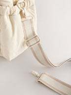 Cream Quilted Baby Changing Bag