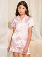 Lipsy Pink/Black Satin Pyjamas 2 Pack (5-16yrs)