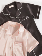 Lipsy Pink/Black Satin Pyjamas 2 Pack (5-16yrs)