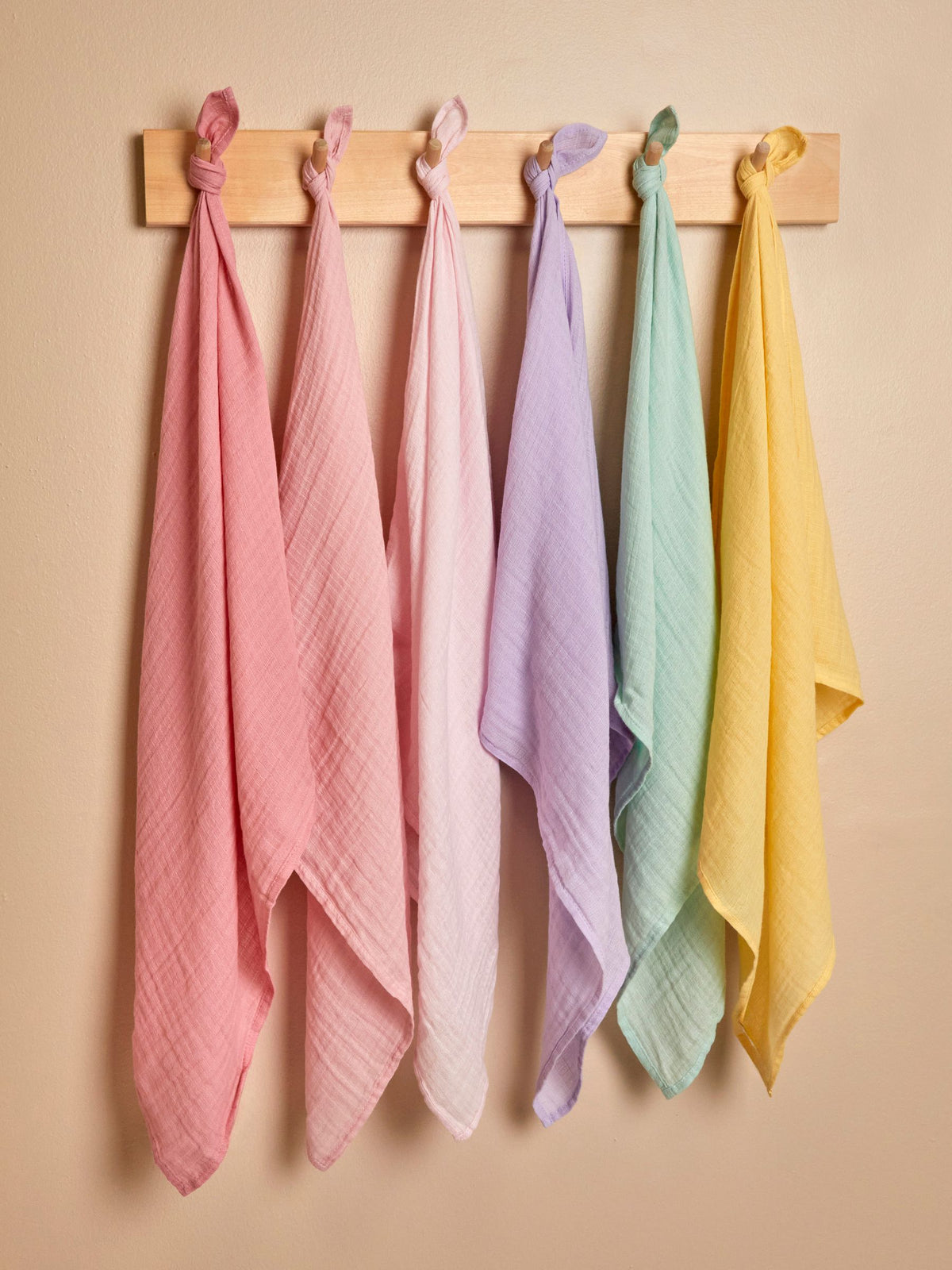 JoJo Maman Bébé Pastel 6-Pack Muslin Squares