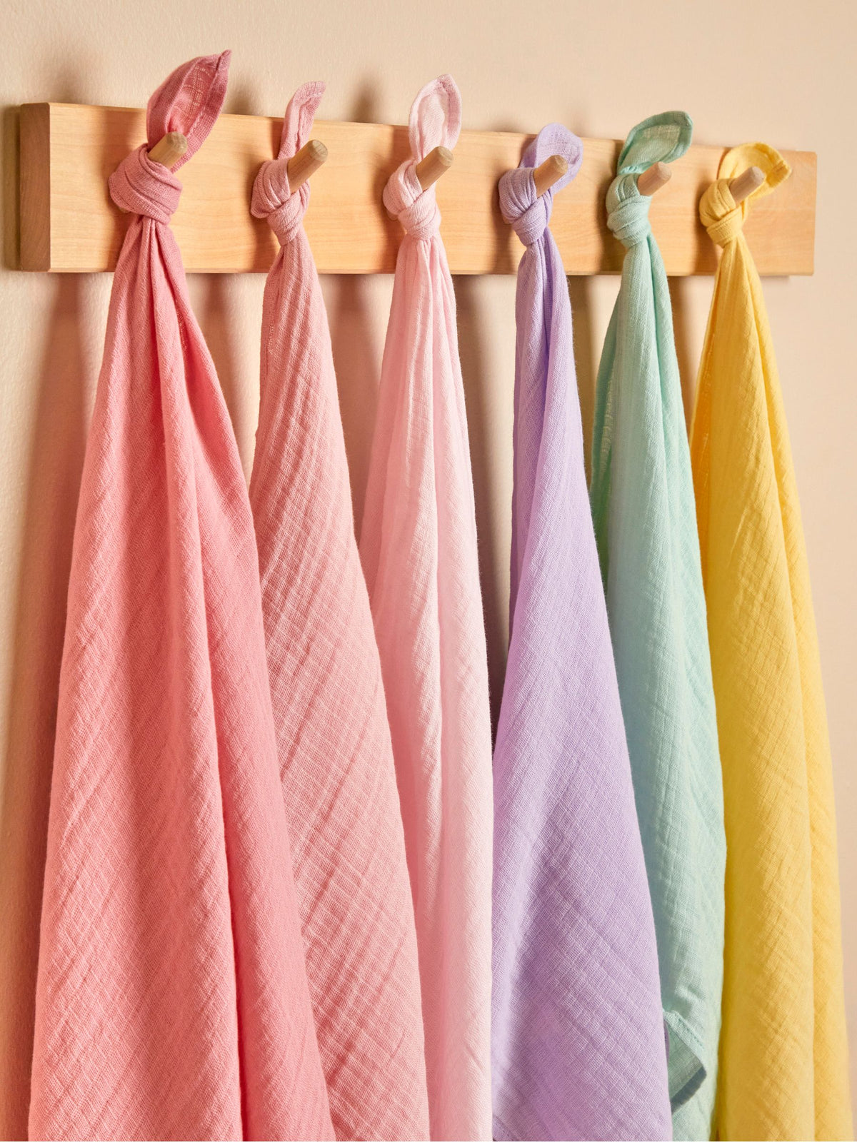 JoJo Maman Bébé Pastel 6-Pack Muslin Squares