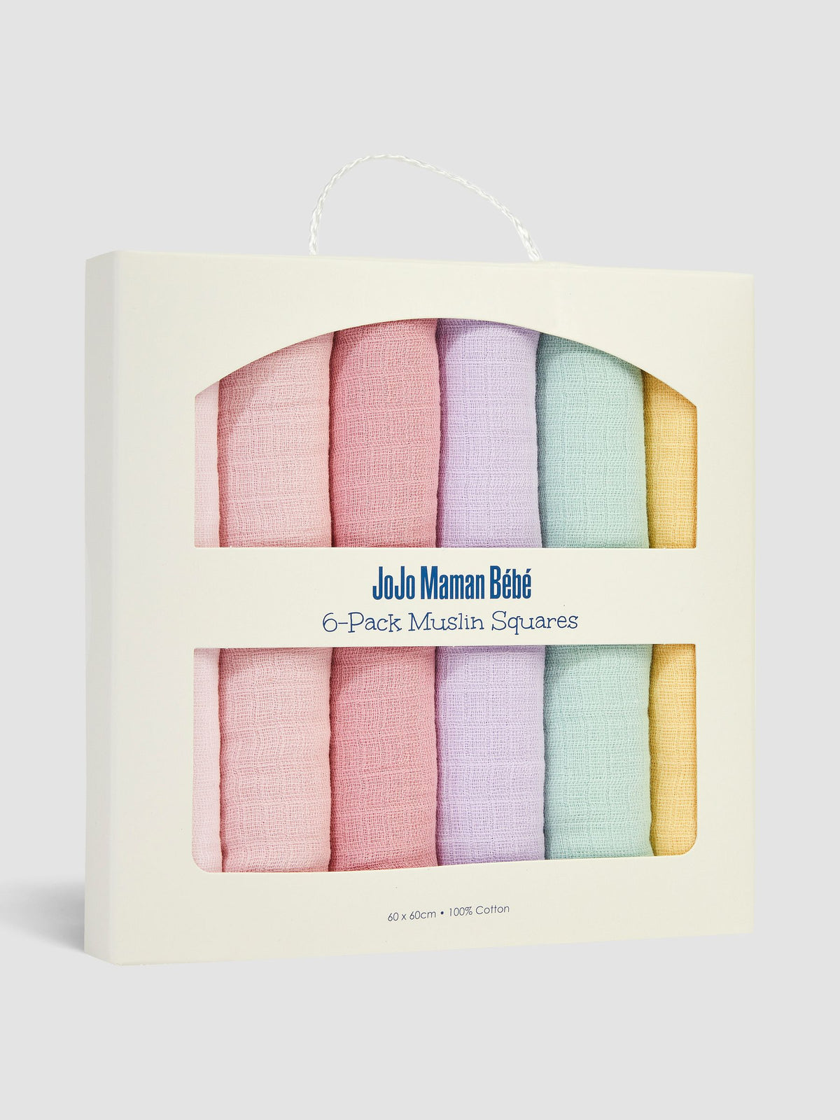 JoJo Maman Bébé Pastel 6-Pack Muslin Squares