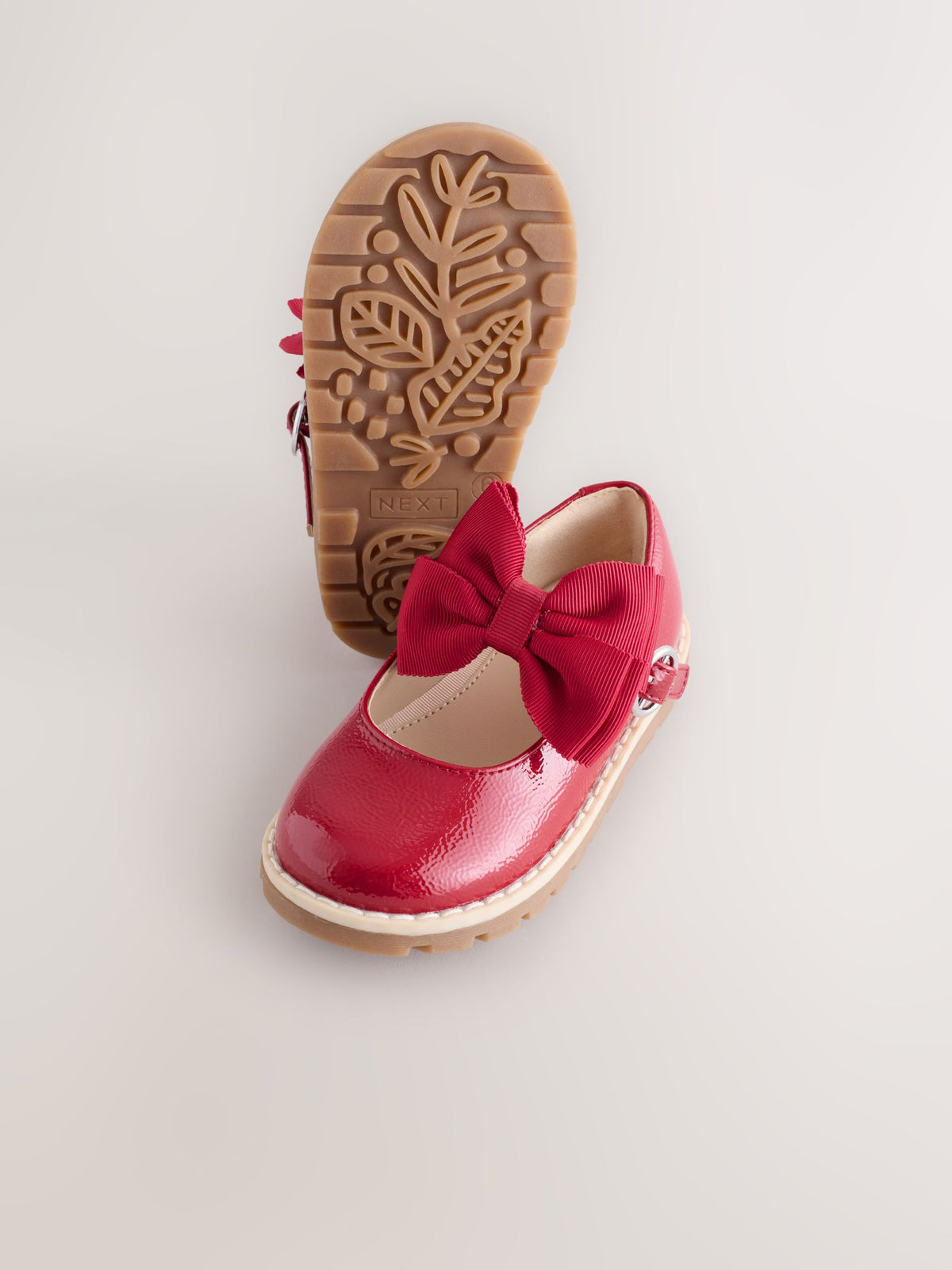 Red Chunky Bow Mary Jane Shoes