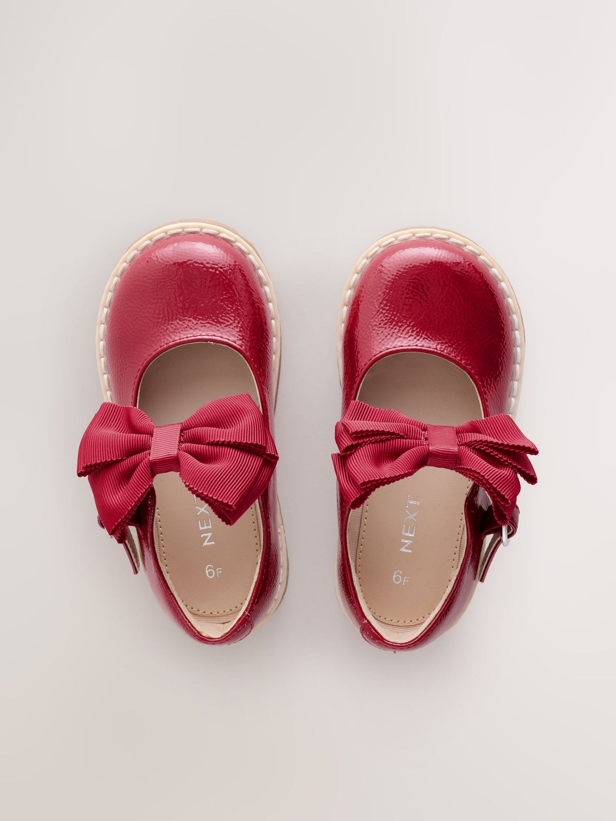 Red Chunky Bow Mary Jane Shoes