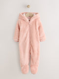Pink Fleece Baby Pramsuit (0mths-2yrs)