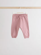 Cream/Pink Baby Sweatshirt & Joggers 6 Piece Set (0mths-2yrs)