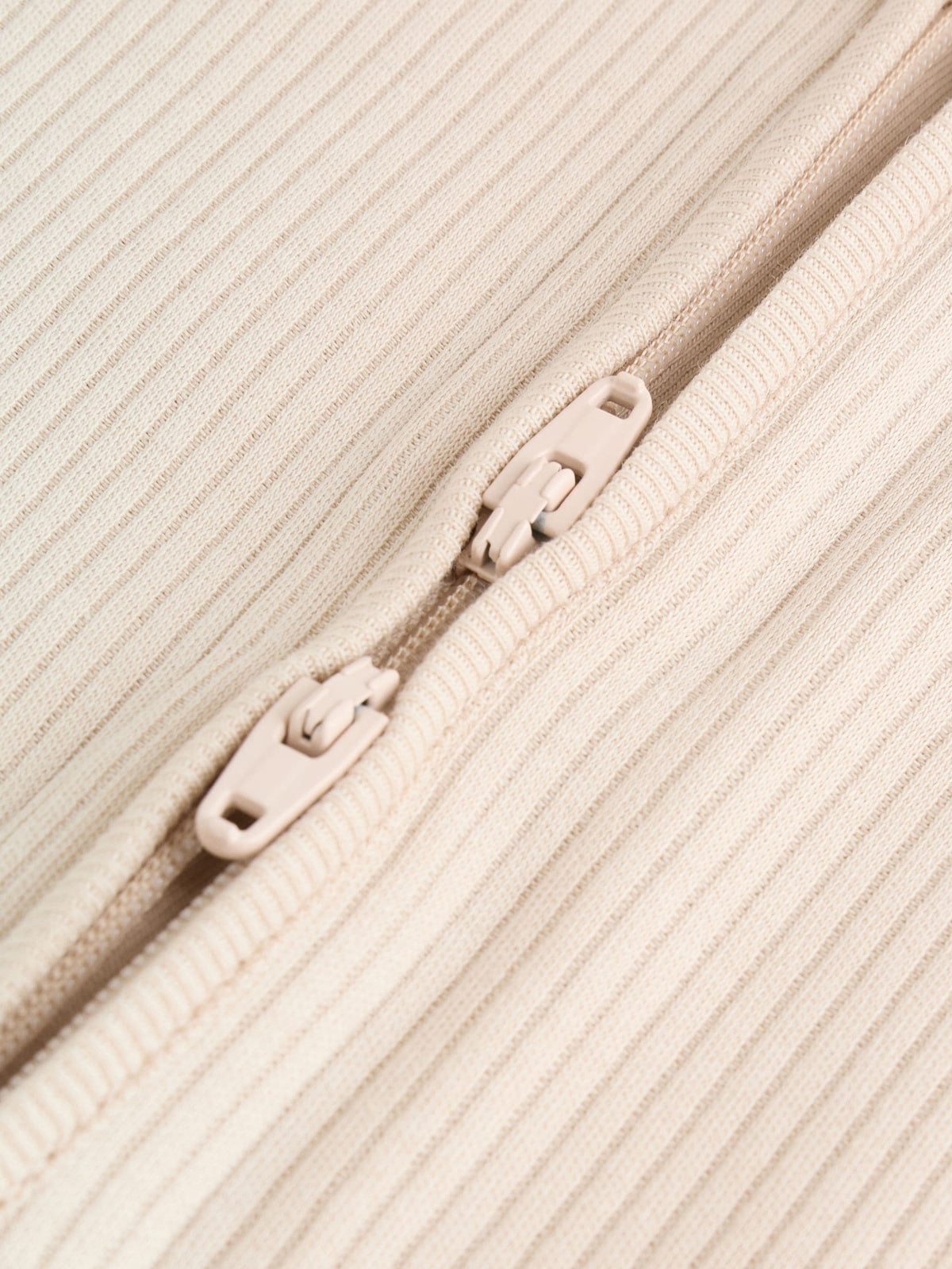Beige Two Way Zip Sleepsuits 3 Pack (0-2yrs)