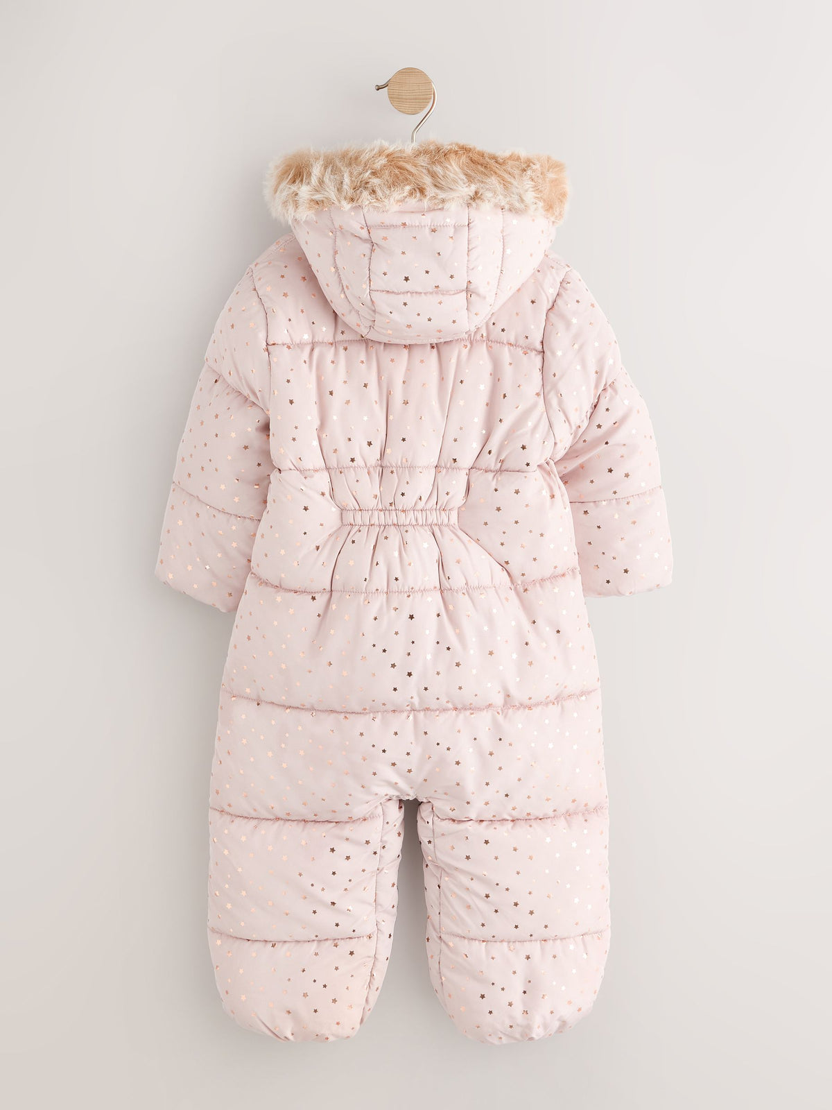 Light Pink Star Print Shower Resistant Snowsuit (3mths-7yrs)
