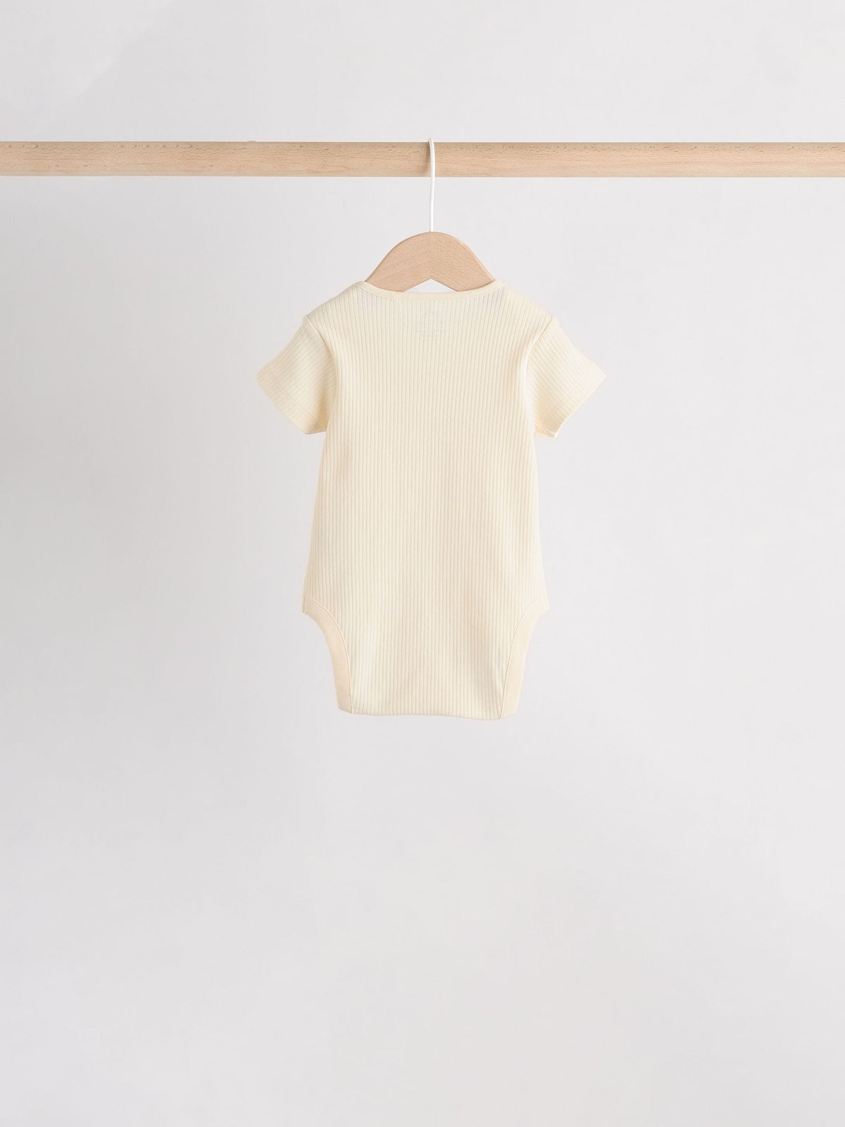 Cream Baby Short Sleeve Bodysuits 5 Pack