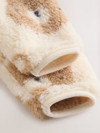 Natural Bear Face Fleece Baby Zip Jacket (0mths-2yrs)