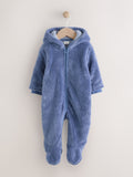 Navy Fleece Baby Pramsuit (0-18mths)