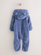 Navy Fleece Baby Pramsuit (0-18mths)