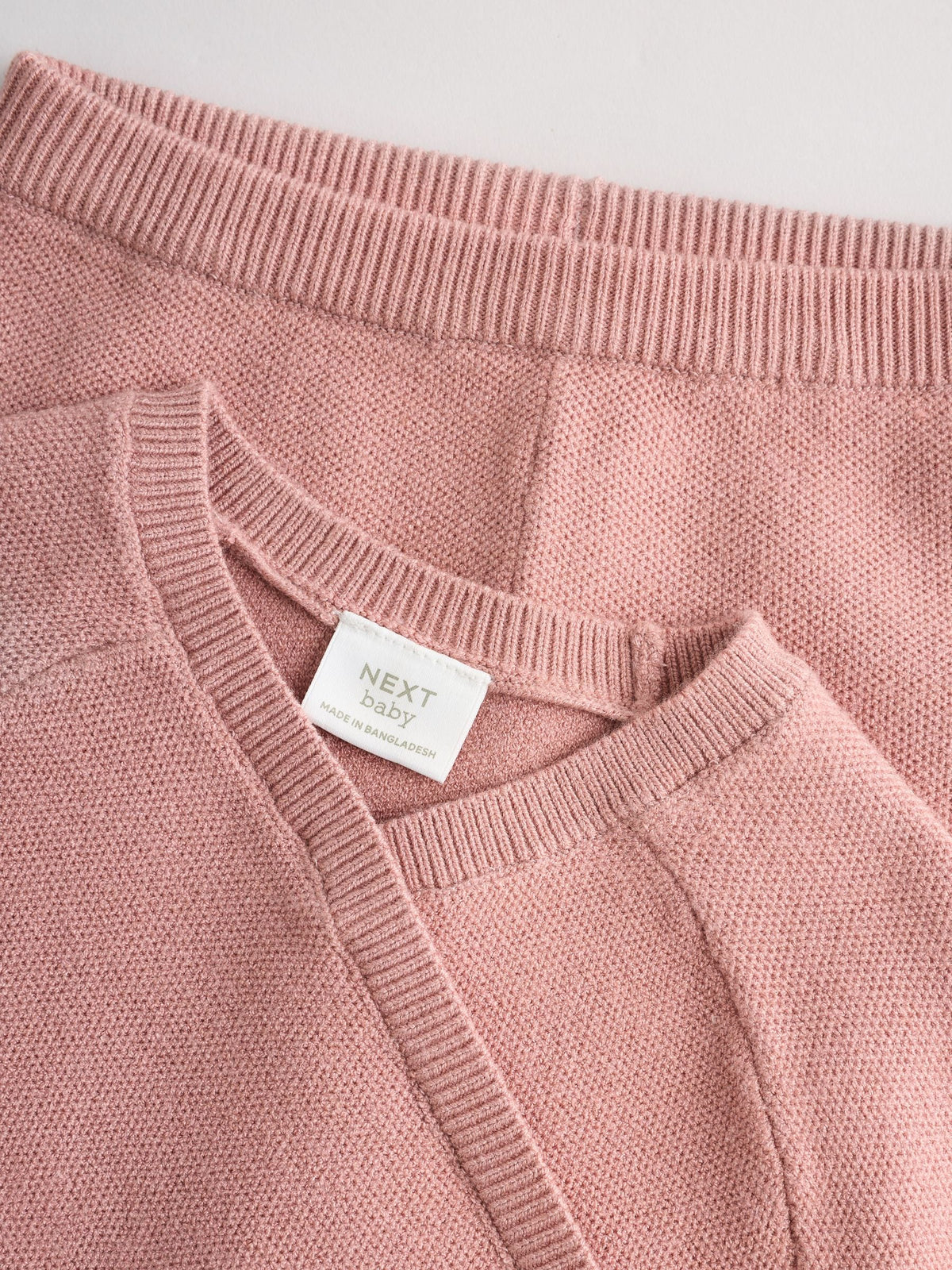 Pink Baby Knitted Wrap Jumper and Leggings 2 Piece Set (0mths-2yrs)