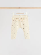 Sage Green/Coral/Ditsy Baby Leggings 4 Pack (0mths-2yrs)
