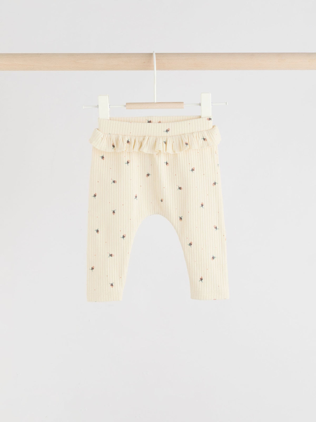Sage Green/Coral/Ditsy Baby Leggings 4 Pack (0mths-2yrs)