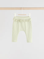 Sage Green/Coral/Ditsy Baby Leggings 4 Pack (0mths-2yrs)