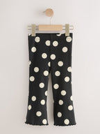 Animal Print Ribbed Flare Leggings 5 Pack (3mths-7yrs)