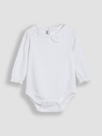 JoJo Maman Bébé Broderie Collar Long Sleeve Bodysuit
