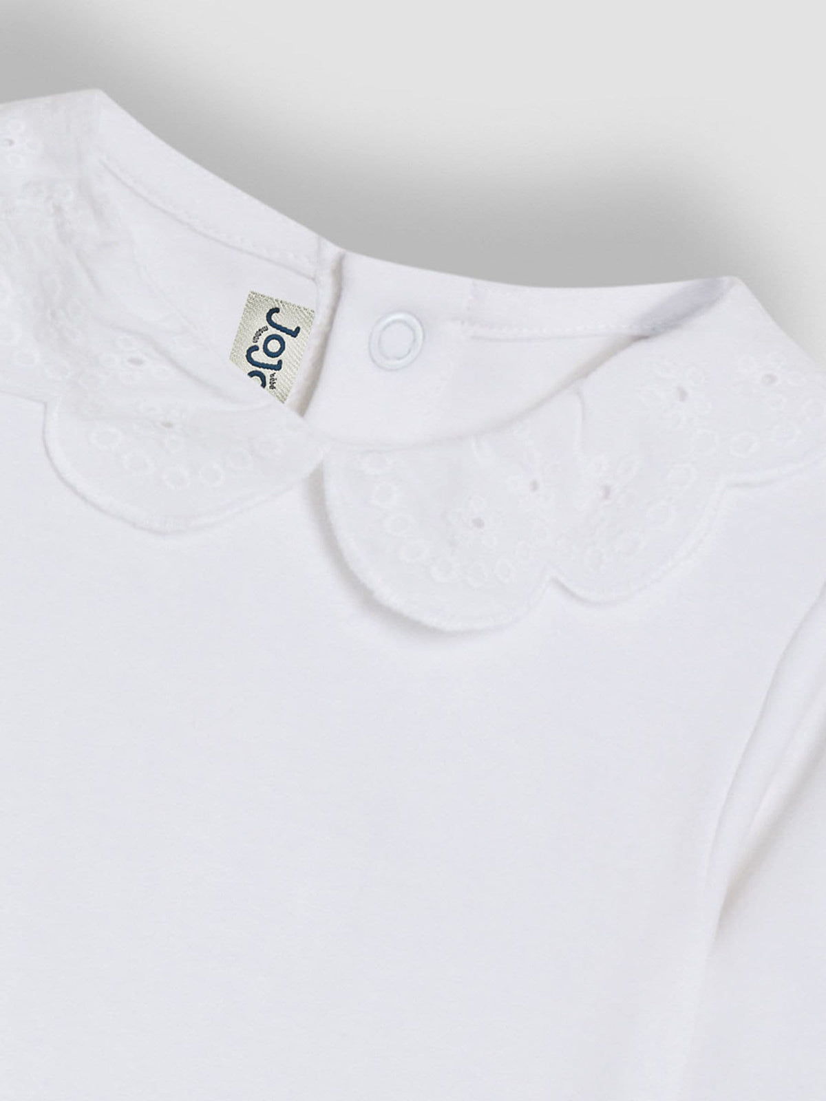 JoJo Maman Bébé Broderie Collar Long Sleeve Bodysuit