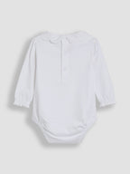 JoJo Maman Bébé Broderie Collar Long Sleeve Bodysuit