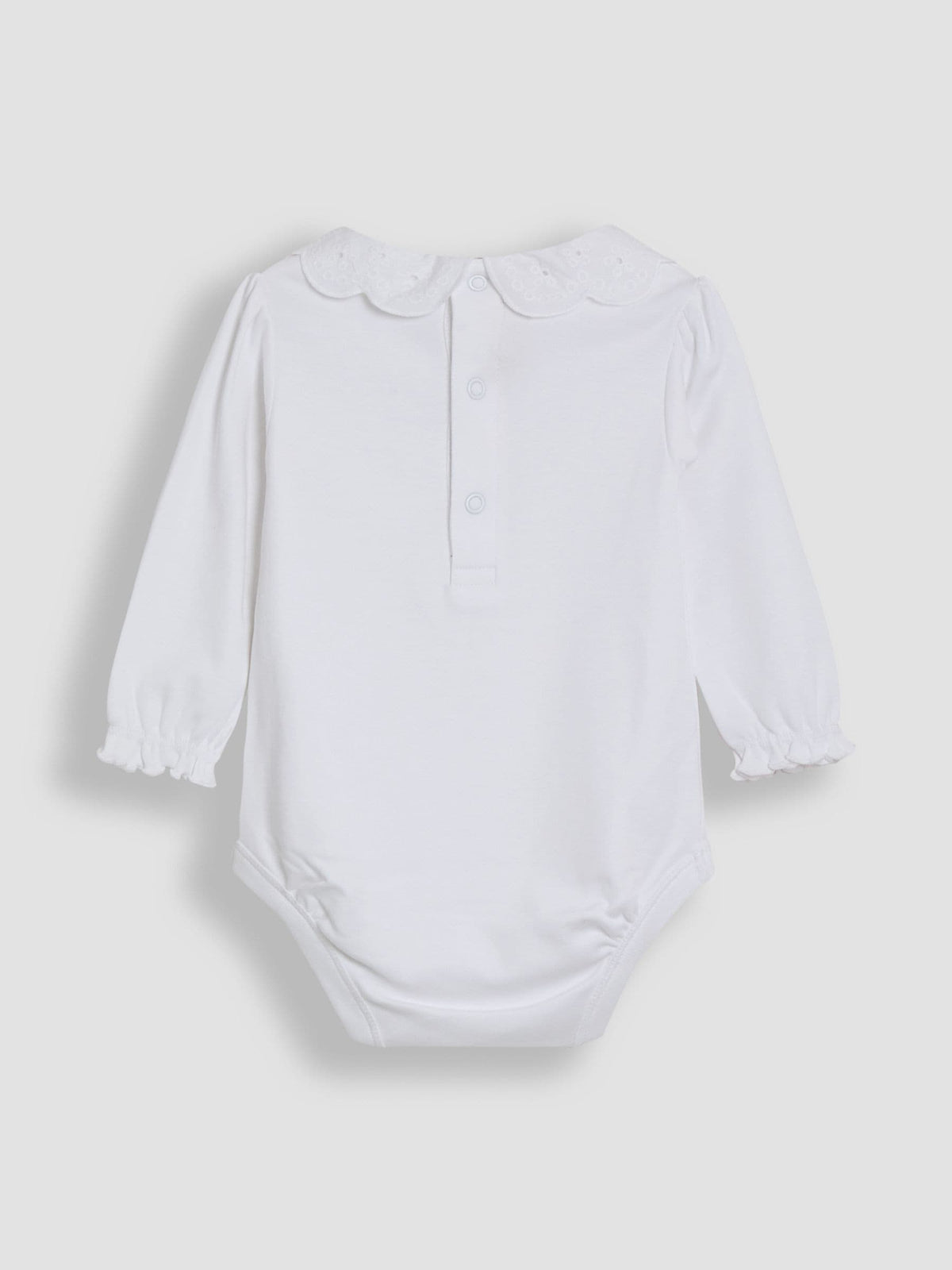 JoJo Maman Bébé Broderie Collar Long Sleeve Bodysuit