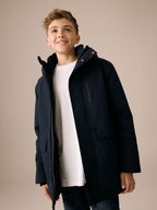 Navy Waterproof Parka Coat (3-17yrs)