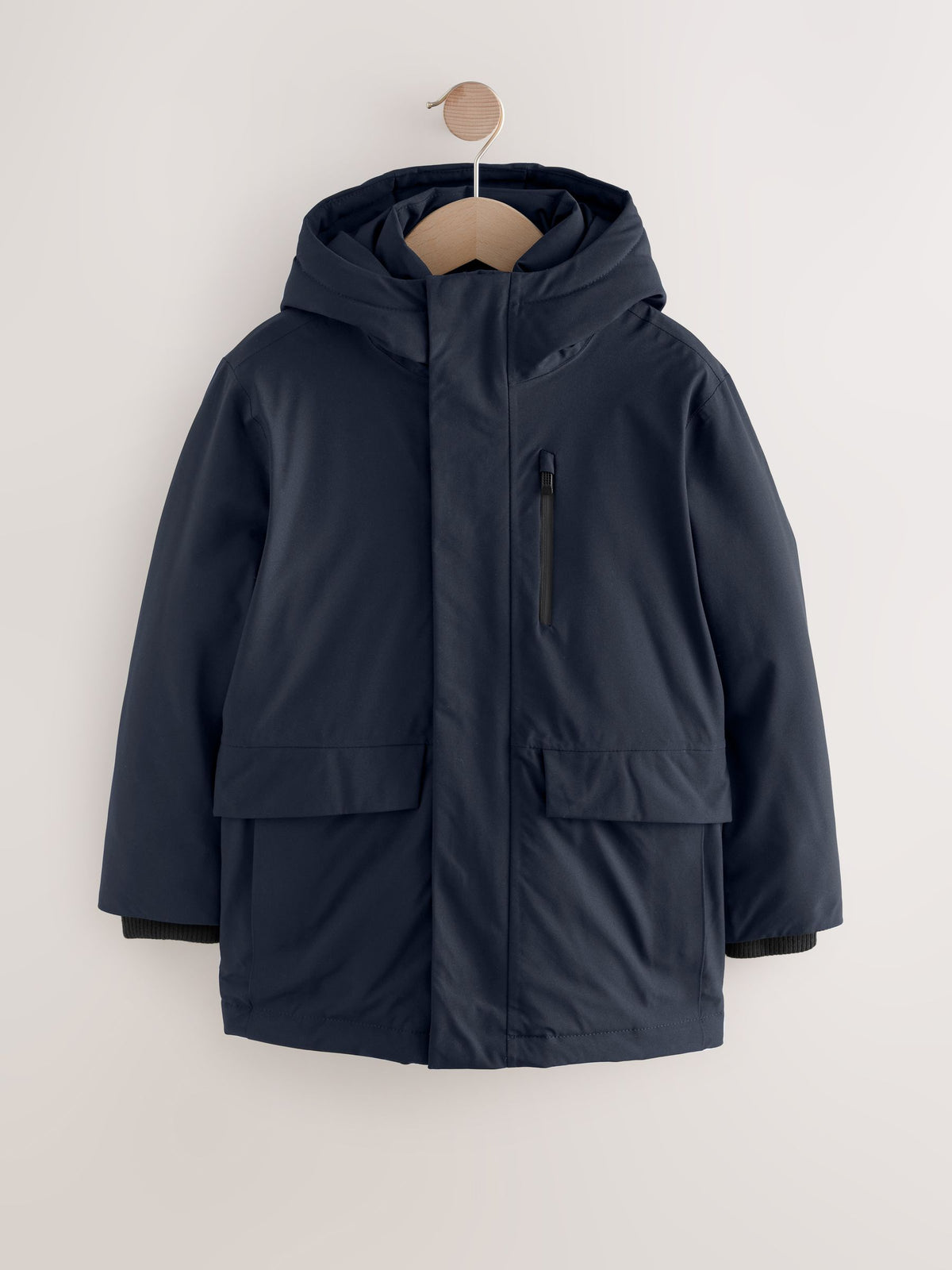 Navy Waterproof Parka Coat (3-17yrs)