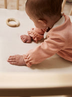 Pink Velour Baby Sleepsuit (0mths-3yrs)