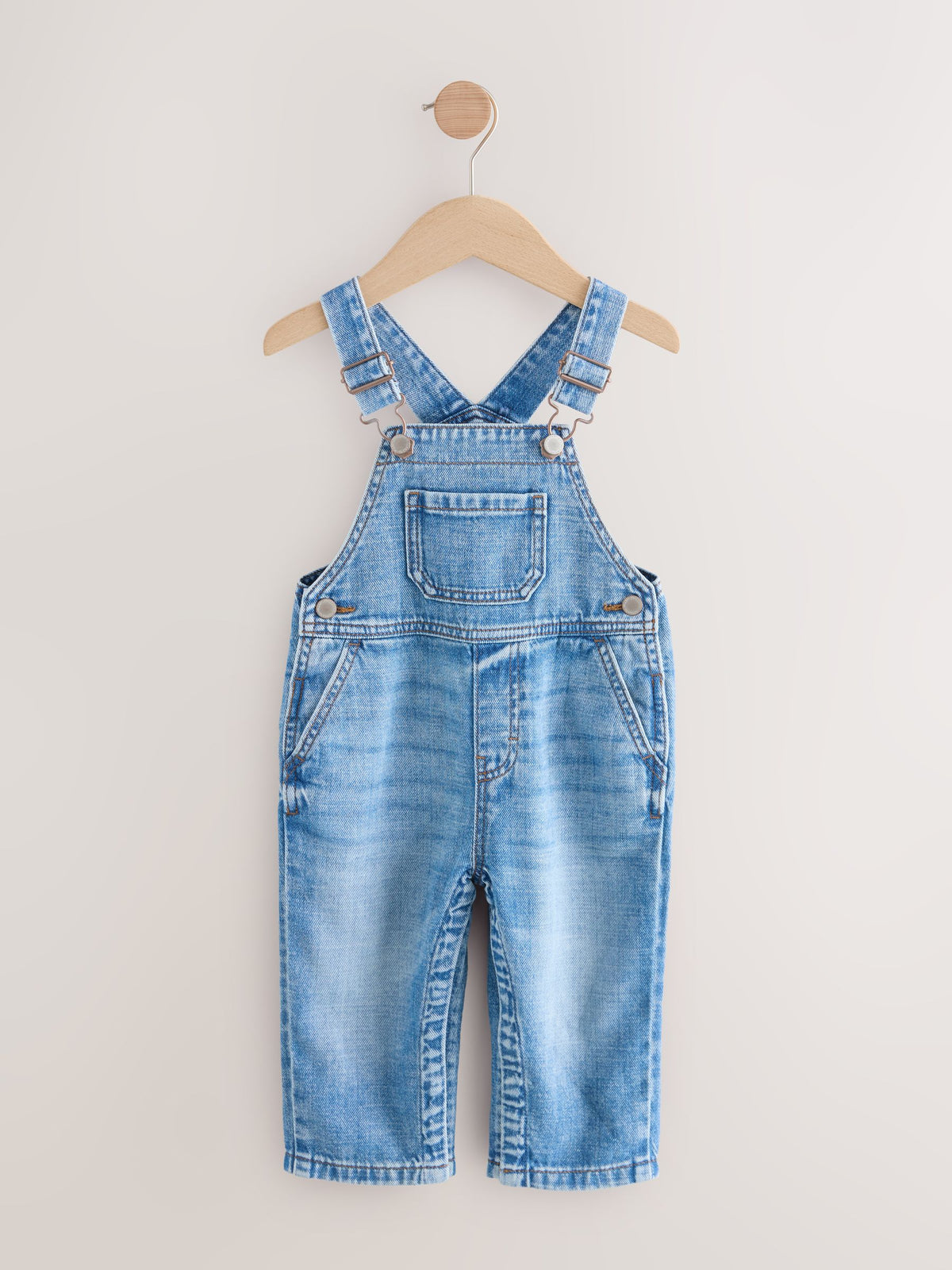 Mid Blue Dungarees (3mths-7yrs)