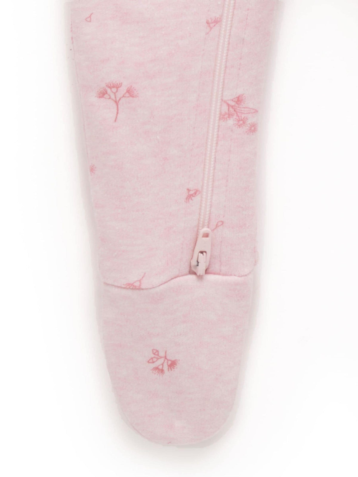 Purebaby Pink Zip 100% Cotton Sleepsuit & Headband Set