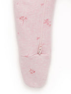 Purebaby Pink Zip 100% Cotton Sleepsuit & Headband Set