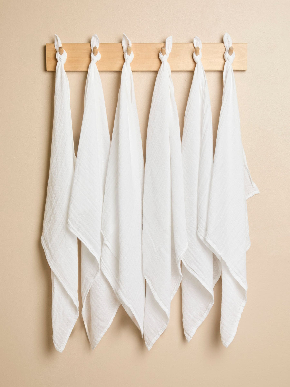 JoJo Maman Bébé 6-Pack White Muslin Squares