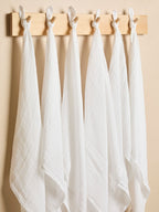 JoJo Maman Bébé 6-Pack White Muslin Squares
