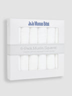 JoJo Maman Bébé 6-Pack White Muslin Squares