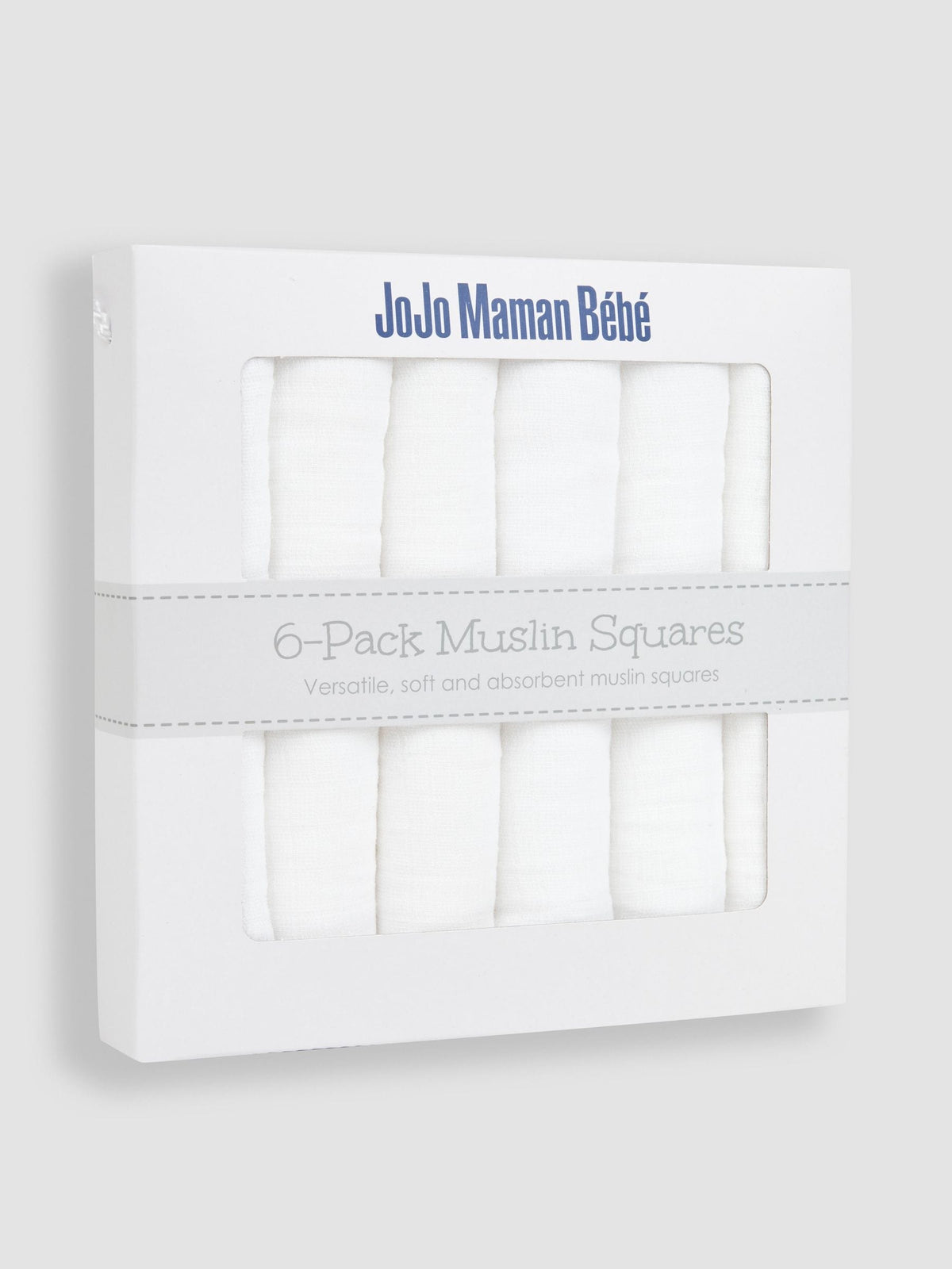 JoJo Maman Bébé 6-Pack White Muslin Squares