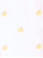 JoJo Maman Bébé Yellow Duck Cotton Duck Embroidered Sleepsuit