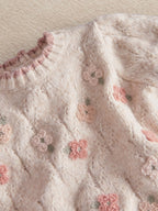 Mamas & Papas Cream Floral Knitted Jumper & Bottoms Set