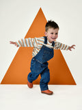 JoJo Maman Bébé Mid Wash Blue Denim Dungaree Set