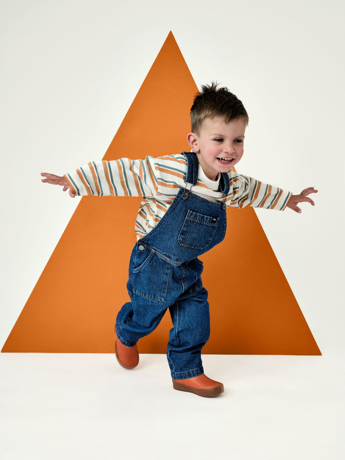 JoJo Maman Bébé Mid Wash Blue Denim Dungaree Set