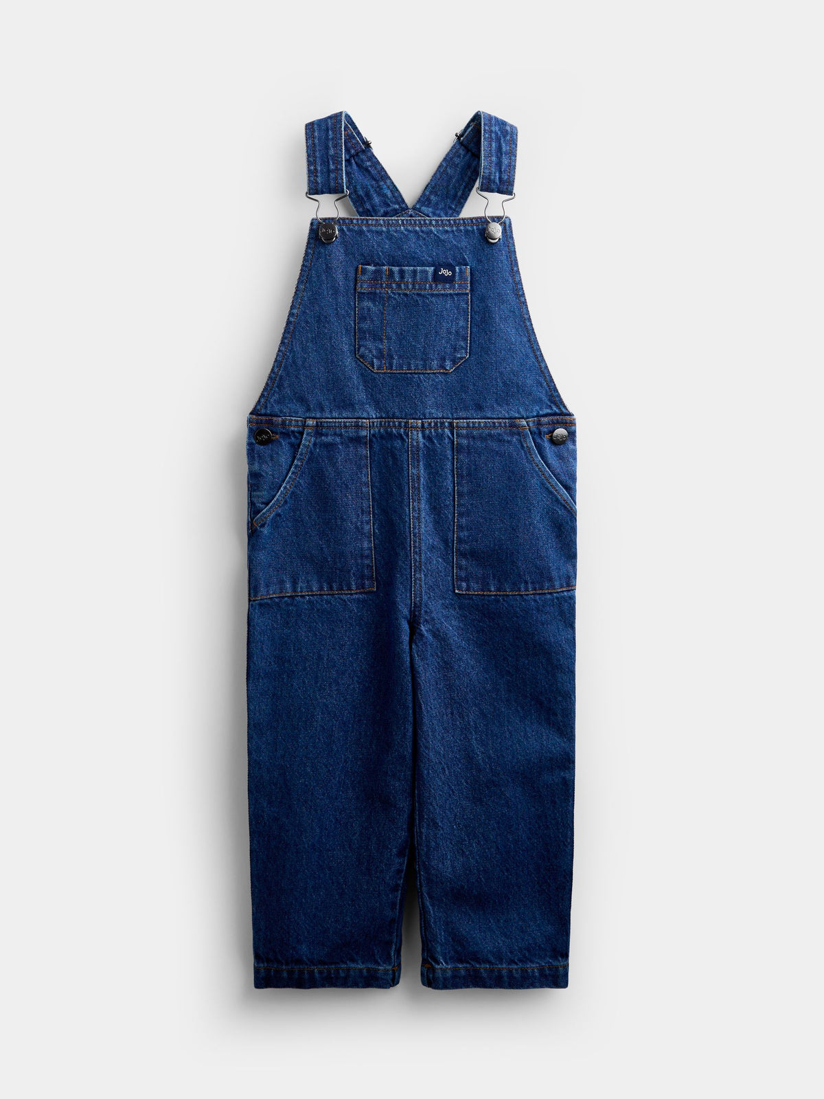 JoJo Maman Bébé Mid Wash Blue Denim Dungaree Set