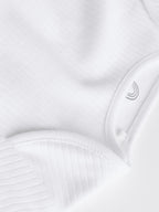 White Long Sleeve Rib Baby Bodysuits 5 Pack